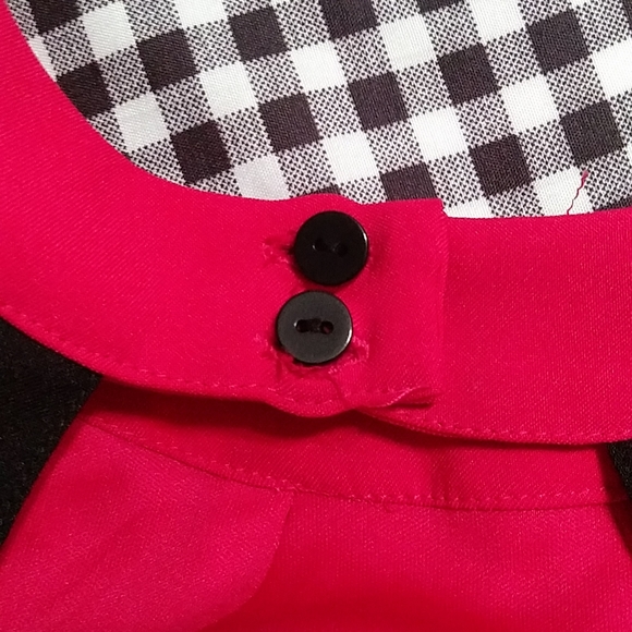 Hot PinkDress With Black Line Design XOXO Dress Size 7/8 - Picture 13 of 14